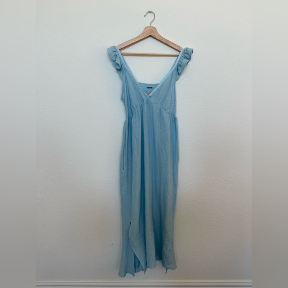 Magaschoni Dresses & Skirts - Light Blue Cotton Maxi Dress, NWT small